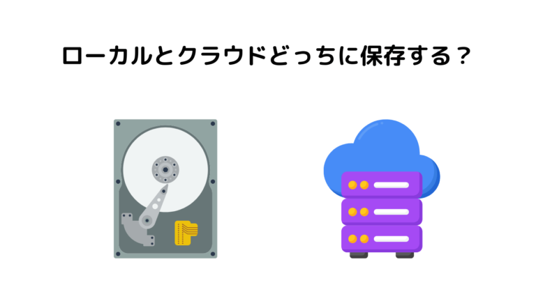 クラウドサービスへの保存の確認
