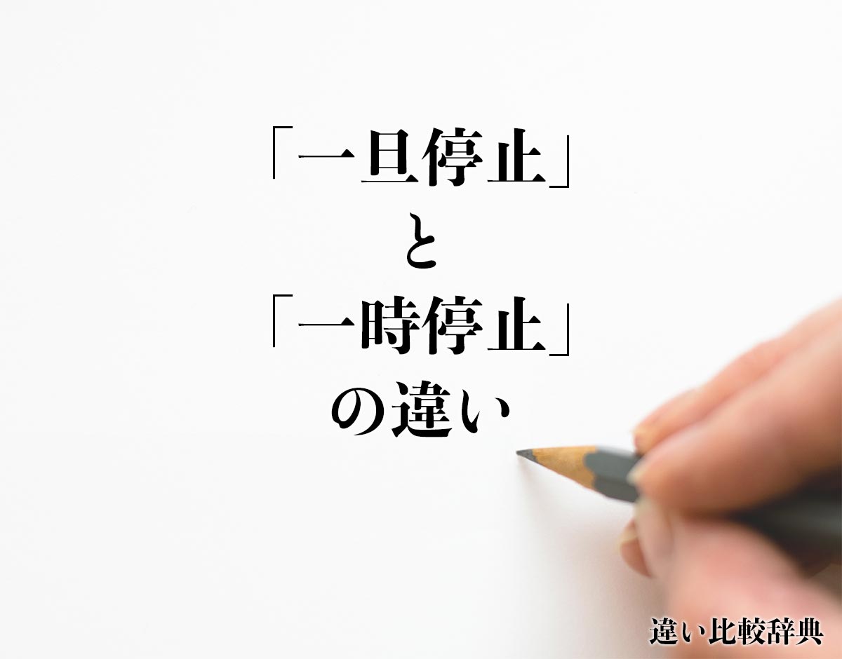 一時停止する理由