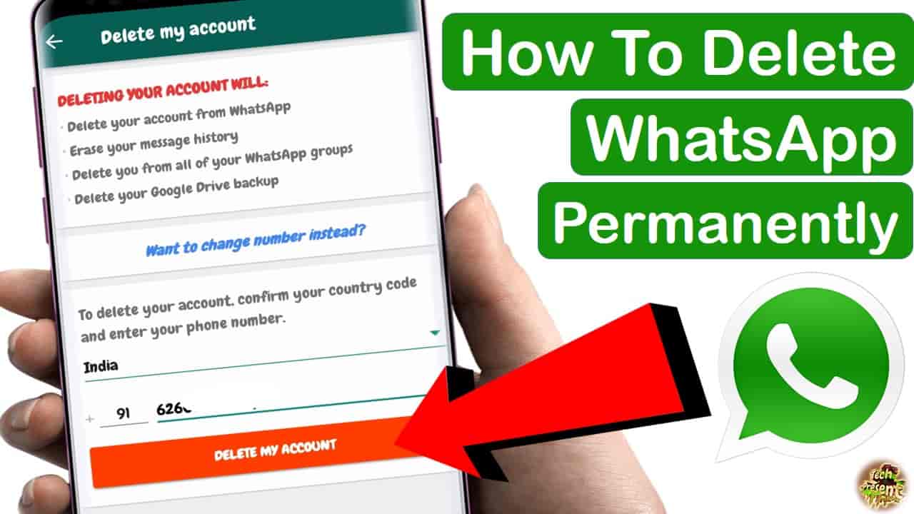 WhatsAppアカウント削除の手順